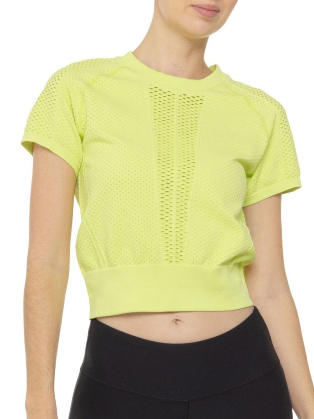 NEW Cond. Lole Exhale Short Sleeve Daiquiri Cropped Top T-Shirt Tee S
